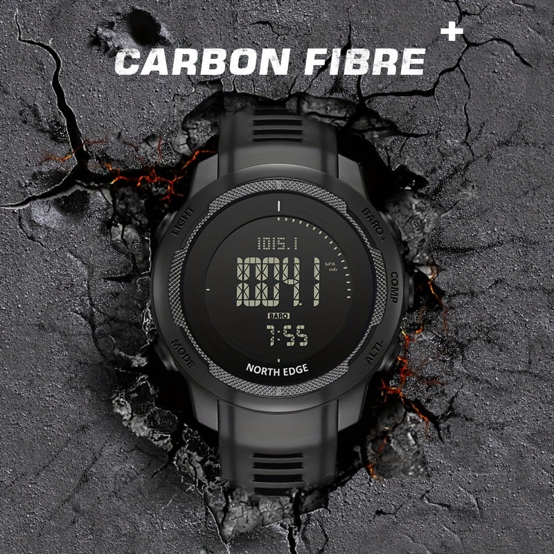 Carbon Fibre Sports Watch With Multifunction Display