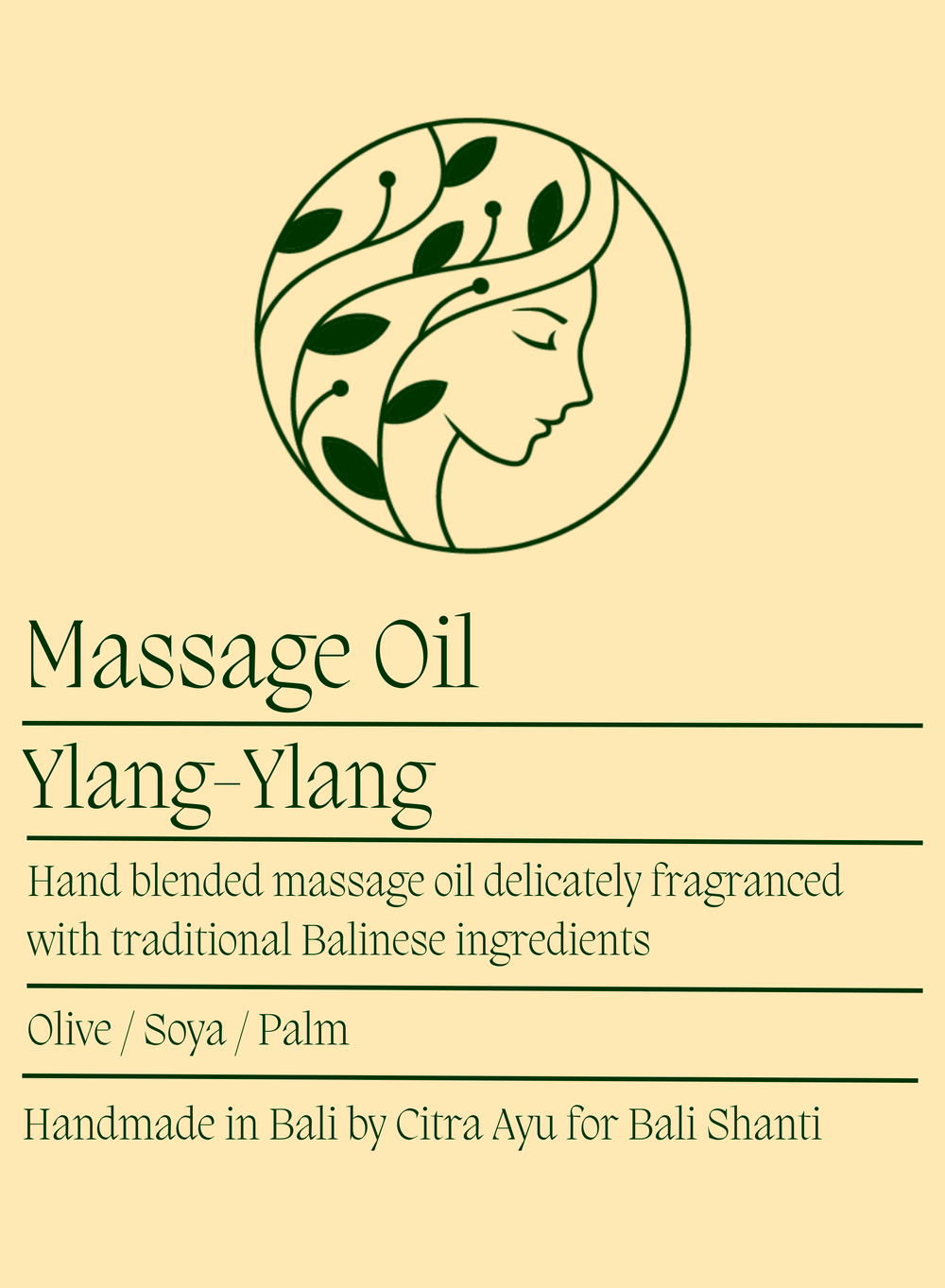 Handmade Vegan Balinese Massage Oil