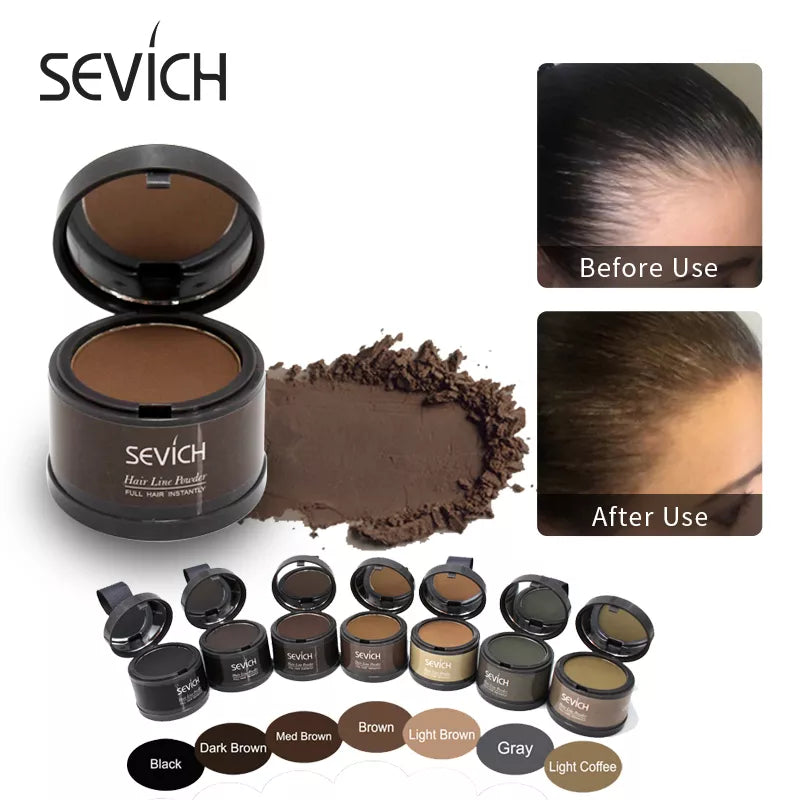 Sevich Hair Fluffy Powder Instantly Black Blonde Root Cover Up Hair Concealer Coverag Paint Repair Fill in Shadow Thinning