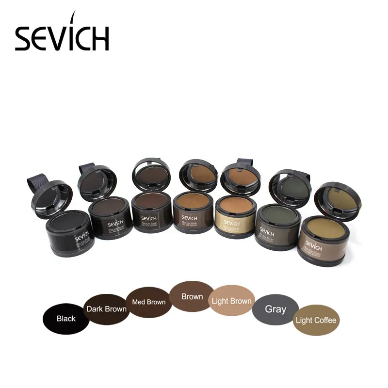 Sevich Hair Fluffy Powder Instantly Black Blonde Root Cover Up Hair Concealer Coverag Paint Repair Fill in Shadow Thinning