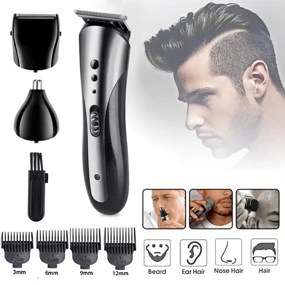 All In1 Rechargeable Hair Trimmer Waterproof Wireless Electric Shavers Beard Nose Ear Shaver Hair Clipper Trimmer Tool